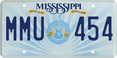 MS license plate MMU454
