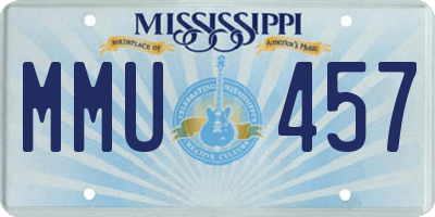 MS license plate MMU457
