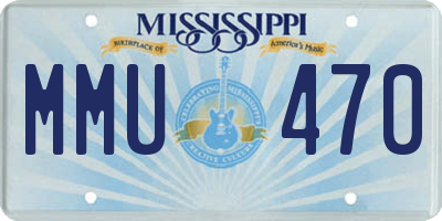 MS license plate MMU470