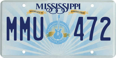 MS license plate MMU472