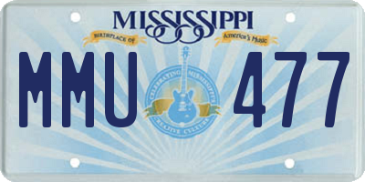 MS license plate MMU477