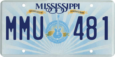 MS license plate MMU481