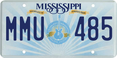 MS license plate MMU485