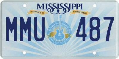 MS license plate MMU487