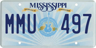 MS license plate MMU497