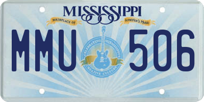 MS license plate MMU506