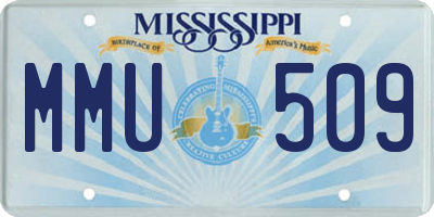 MS license plate MMU509