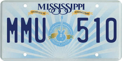 MS license plate MMU510