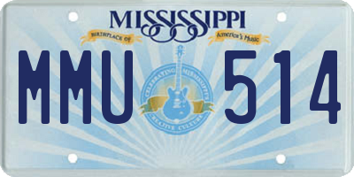 MS license plate MMU514