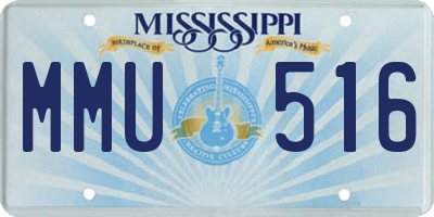 MS license plate MMU516