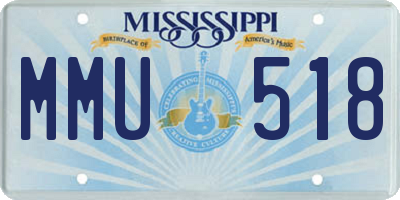 MS license plate MMU518