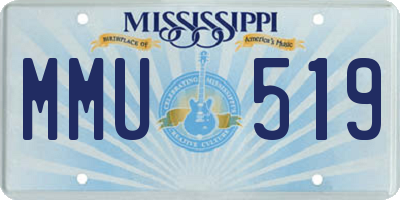 MS license plate MMU519