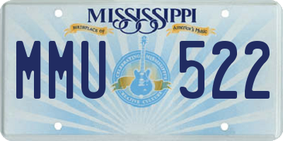 MS license plate MMU522