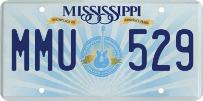 MS license plate MMU529