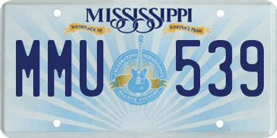 MS license plate MMU539