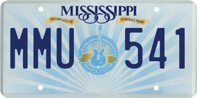 MS license plate MMU541