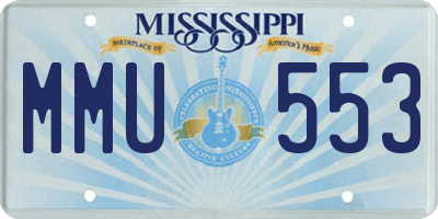 MS license plate MMU553