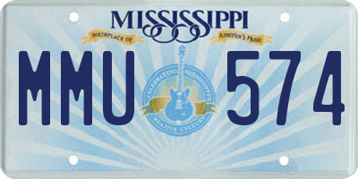 MS license plate MMU574