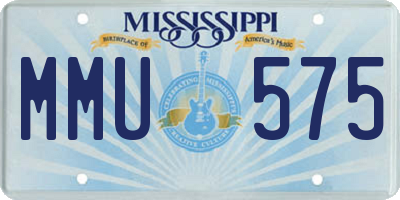 MS license plate MMU575