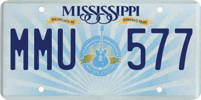 MS license plate MMU577