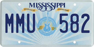 MS license plate MMU582