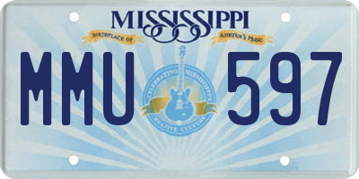 MS license plate MMU597