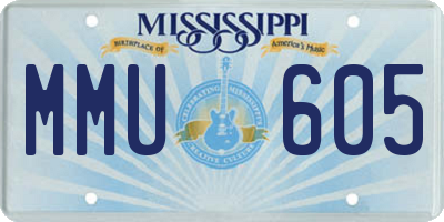 MS license plate MMU605