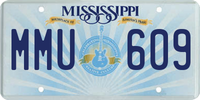 MS license plate MMU609