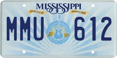 MS license plate MMU612