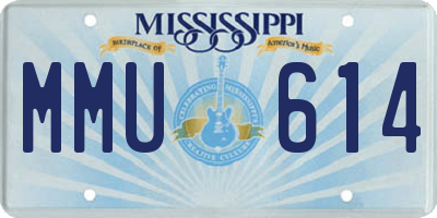 MS license plate MMU614