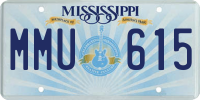 MS license plate MMU615