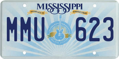 MS license plate MMU623