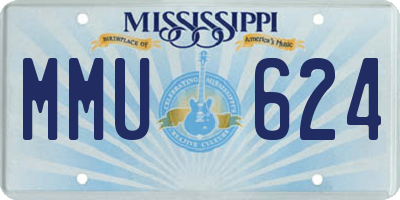 MS license plate MMU624