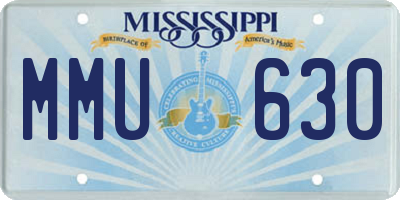 MS license plate MMU630