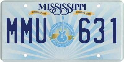 MS license plate MMU631