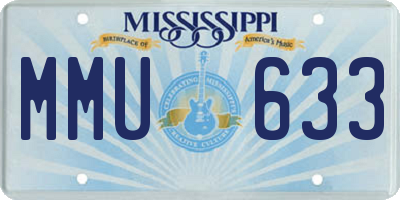 MS license plate MMU633