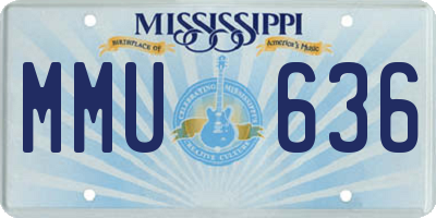 MS license plate MMU636