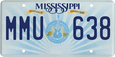 MS license plate MMU638