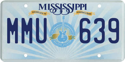 MS license plate MMU639