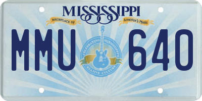 MS license plate MMU640