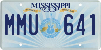 MS license plate MMU641