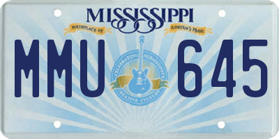 MS license plate MMU645