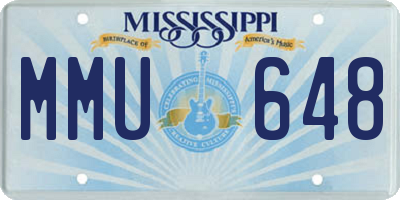 MS license plate MMU648