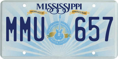 MS license plate MMU657
