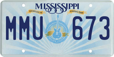 MS license plate MMU673