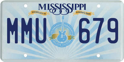 MS license plate MMU679