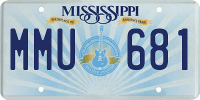 MS license plate MMU681