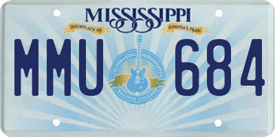 MS license plate MMU684