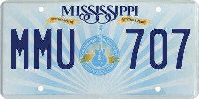 MS license plate MMU707