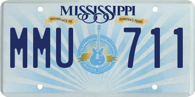 MS license plate MMU711